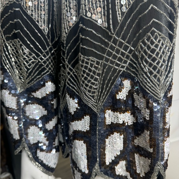 Judith Ann Creations 100% Pure Silk Sequin Beaded Blazer Medium Vintage - Picture 3 of 9